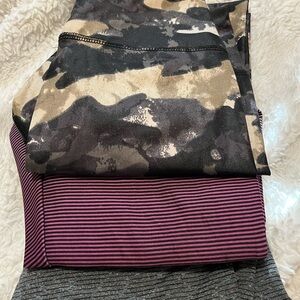 Camouflage and Striped Leggings Set